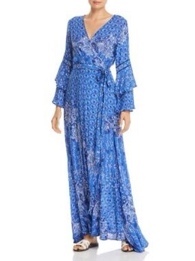 POUPETTE ST BARTH Elise Layered Maxi Dress Blue Womens S